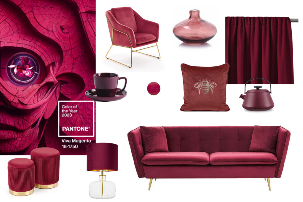 decoration with magenta color